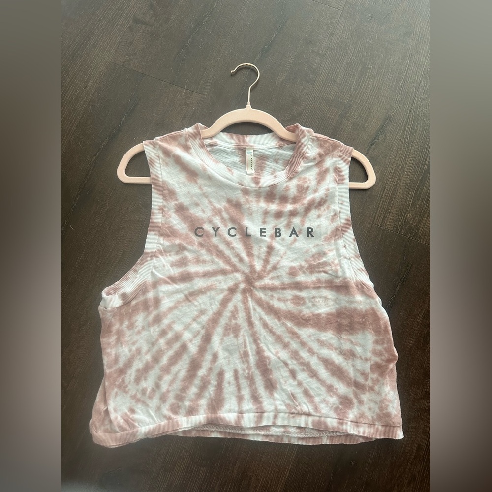 CycleBar Free People Pink Tie-Dye Women's Tank Top